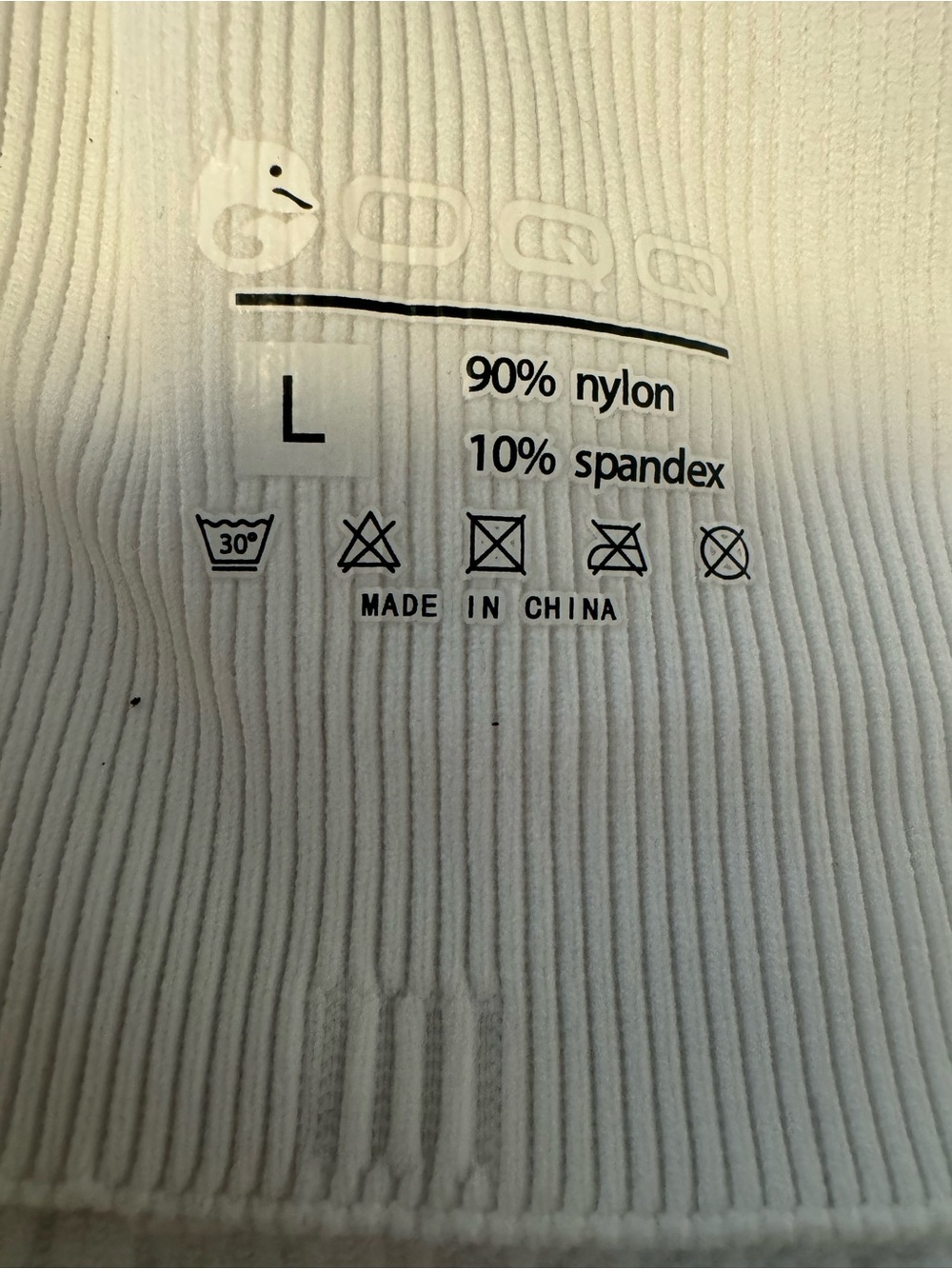 White Ribbed Knit Mini Skirt - Picture 2 of 2